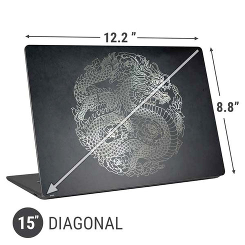 Chinese Black Dragon Universal Laptop 15in (12.2 x 8.8in) Skin